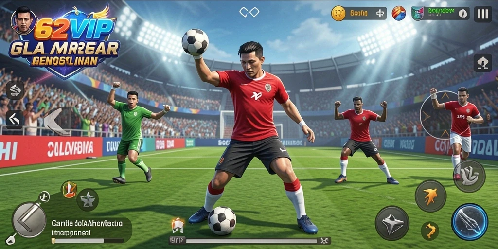 Screenshot gameplay 62VIP menampilkan pertandingan olahraga yang seru.