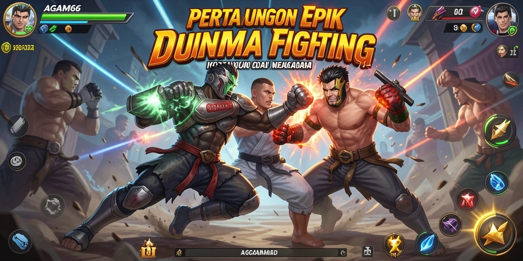Tampilan aksi seru dalam game Fighting AGAM66.