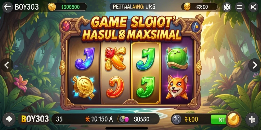 Tampilan gameplay BOY303 dengan gulungan Slot yang seru dan efek visual menarik.