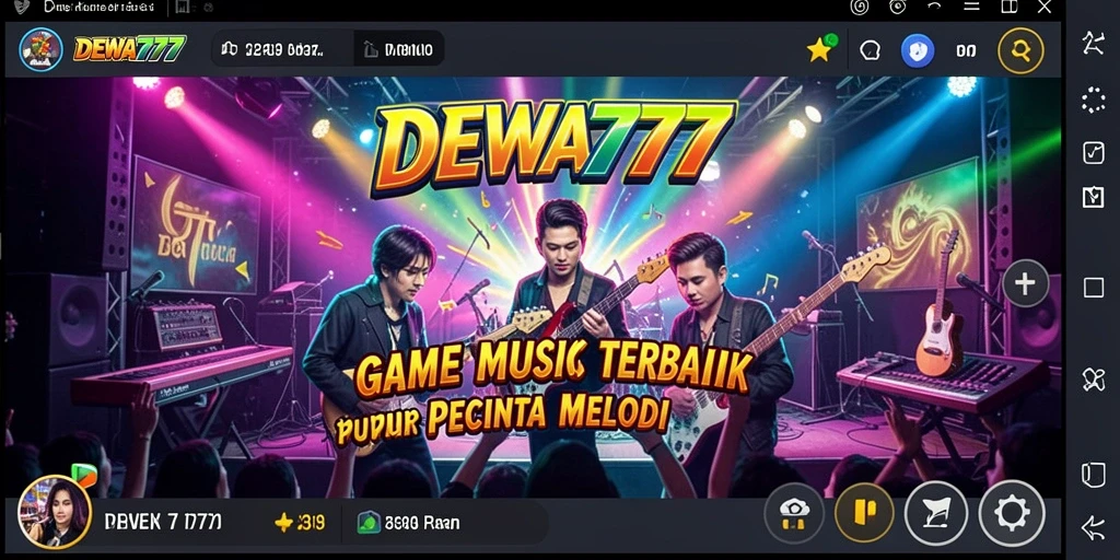 Tampilan gameplay DEWA777 yang menampilkan interaksi musik.