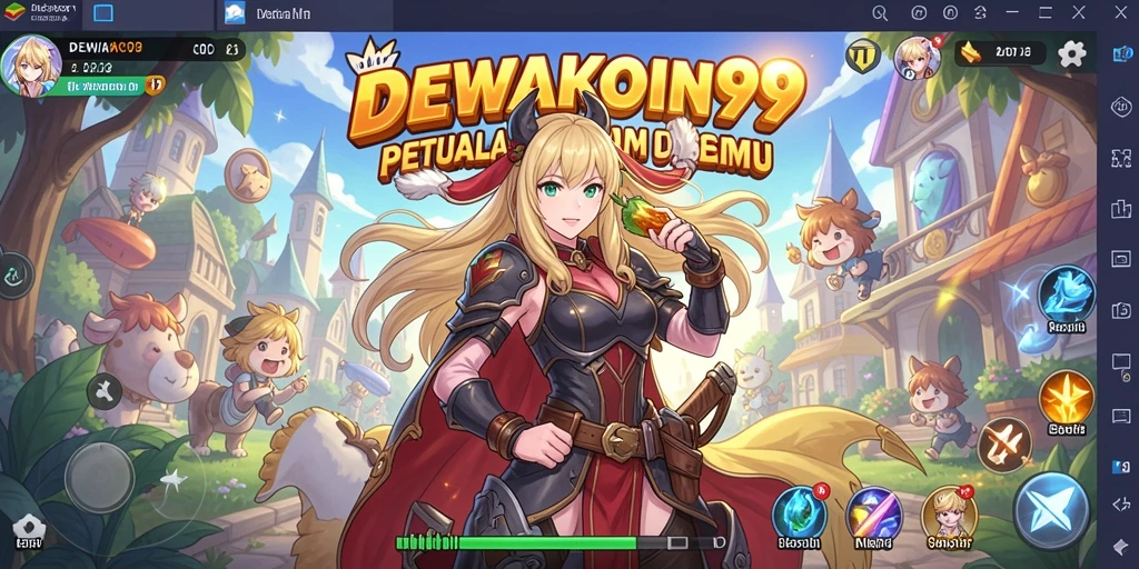 Screenshot gameplay DEWAKOIN99 yang menampilkan karakter Anime yang dinamis.