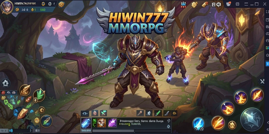 Screenshot gameplay HIWIN777, menampilkan petualangan seru di dunia MMORPG.