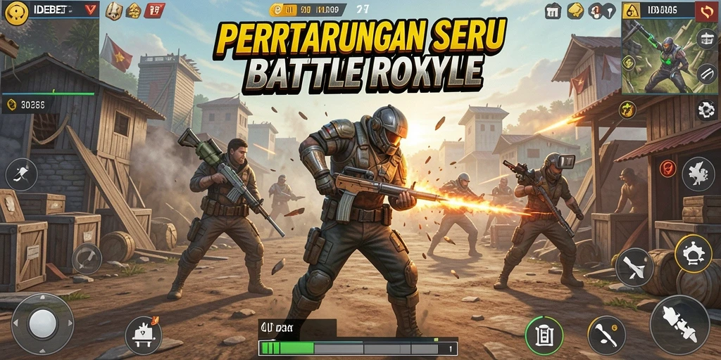 Gameplay seru dari IDEBET dengan pertempuran Battle Royale.