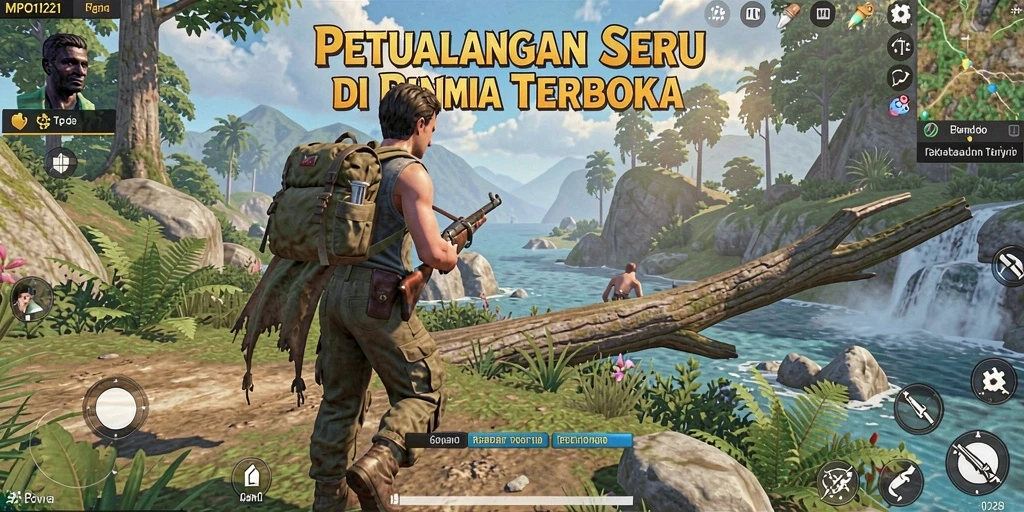 Tampilan gameplay MPO1221 yang menakjubkan di dunia terbuka.