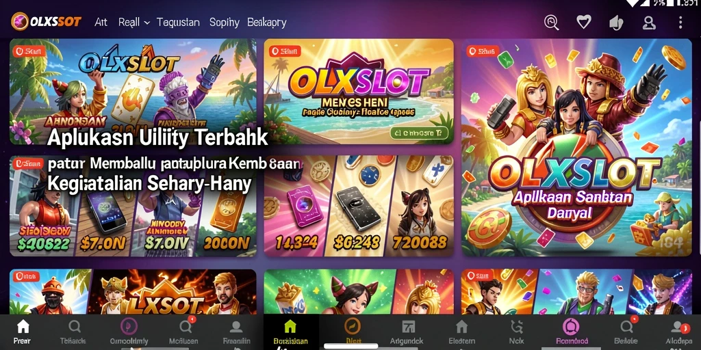 Tampilan antarmuka OLXSLOT yang modern dan fungsionalitas praktis.