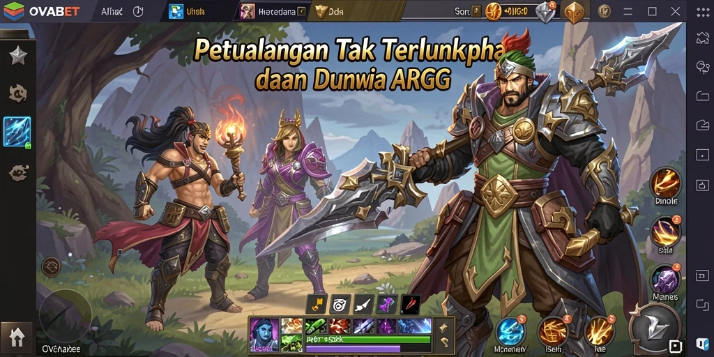 Tangkapan layar menampilkan aksi pertarungan yang seru dalam OVABET.