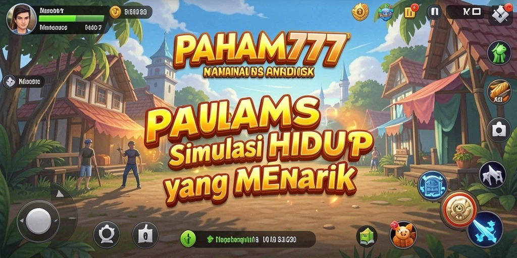 Tampilan gameplay menarik PAHAM777 dengan interaksi karakter.