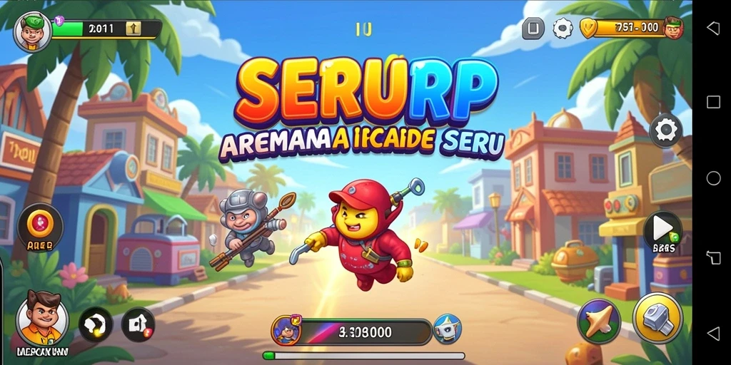 Tangkapan layar dari SERURP dengan gameplay yang dinamis dan menarik.