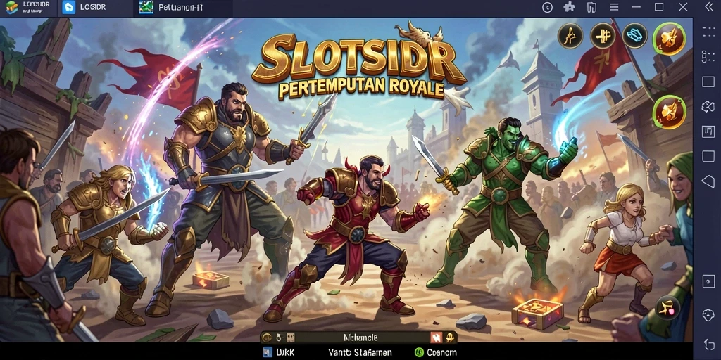 Screenshot dari SLOTSIDR menunjukkan aksi mendebarkan dalam pertempuran Battle Royale.