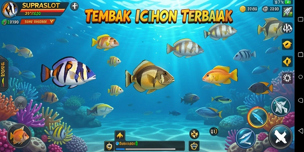 Gameplay Tembak Ikan di SUPRASLOT yang seru dan penuh aksi.