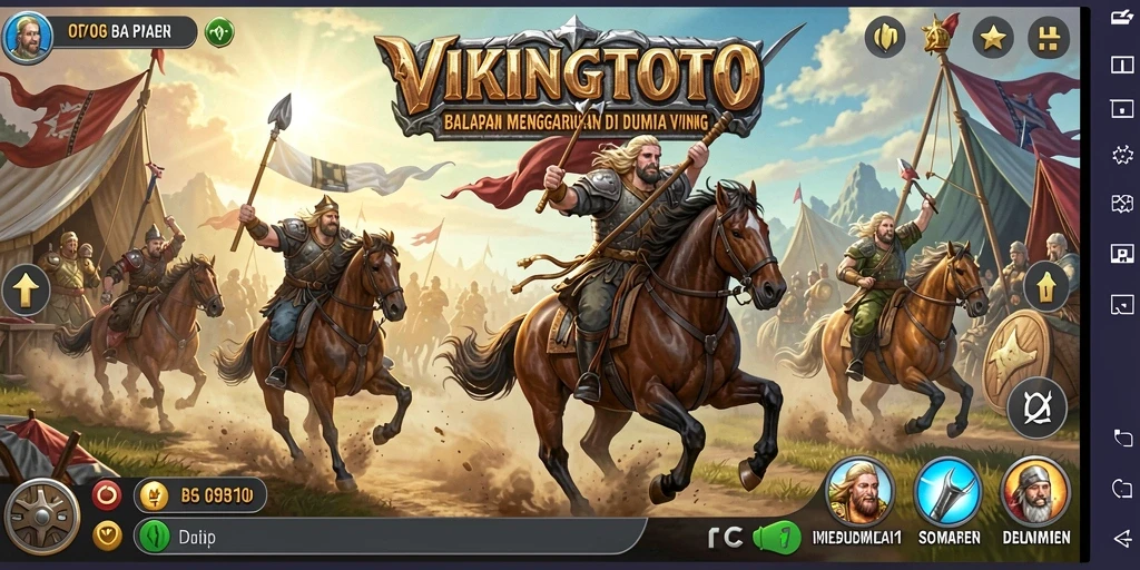 Tampilan menarik gameplay VIKINGTOTO saat adu balapan di trek yang menantang.