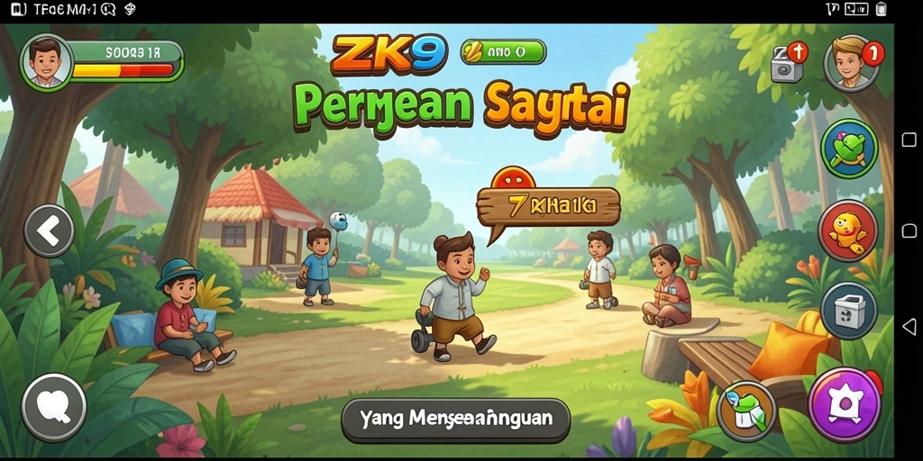 Gambaran gameplay ZK9 dengan aksi seru dan karakter lucu.