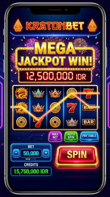 Tampilan utama aplikasi Kratonbet yang menarik.